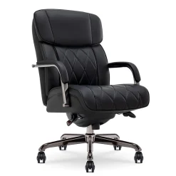 La-Z-Boy Symphony Ergonomic Bonded Leather Swivel Executive Chair, Black and Graphite (CCHR10013E)