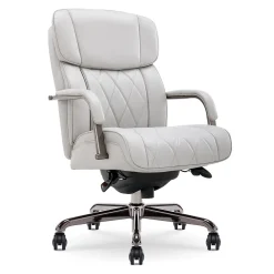 La-Z-Boy Symphony Ergonomic Bonded Leather Swivel Executive Chair, Gray and Graphite (CCHR10013B)