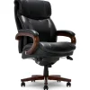 La-Z-Boy Trafford Ergonomic Bonded Leather Swivel Executive Chair, Black (45782A)