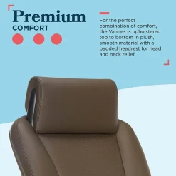 La-Z-Boy Vannes Ergonomic Faux Leather Swivel Executive Chair, Brown (60101-BRN)