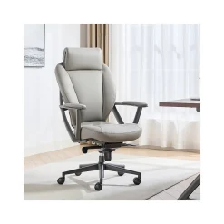 La-Z-Boy Vannes Ergonomic Polyurethane Swivel Executive Chair, Gray (60101-GRY)