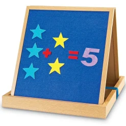 Learning Resources Double-Sided Tabletop Easel, 19-3/4"H, Magnetic Whiteboard (LER7286)