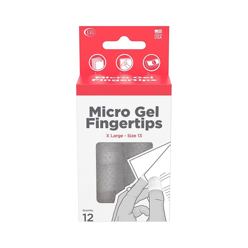 Lee Extra-Large Fingertip, Clear, 12/Pack (LEE41090)