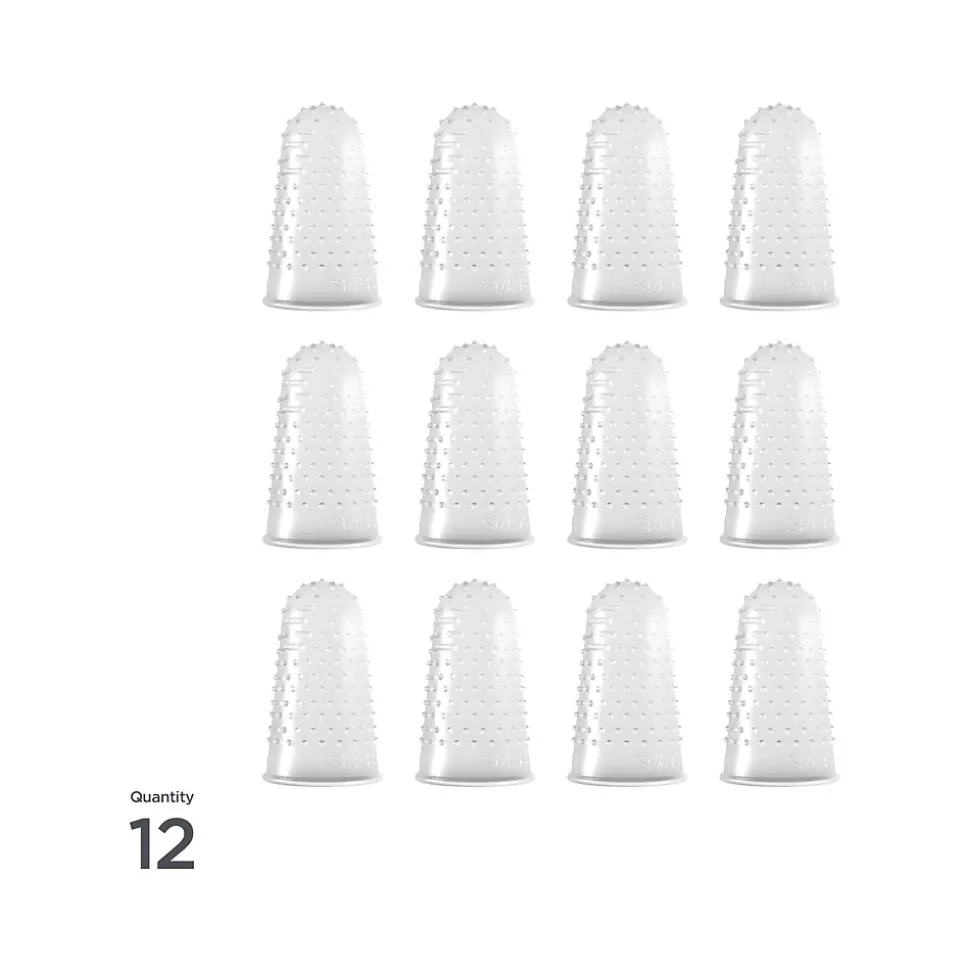 Lee Extra-Large Fingertip, Clear, 12/Pack (LEE41090)