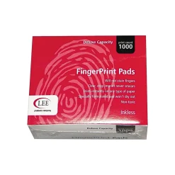 Lee Inkless Fingerprint Pad, 2 1/4"W x 1 3/4"D, Black, 12/Pack (LEE03127)