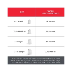 Lee Medium Fingertip, Clear, 12/Pack (LEE41050)