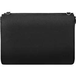 Lencca Axis 15.4" Canvas Laptop Bag, TSA Checkpoint Friendly, Black (LENLEA322)