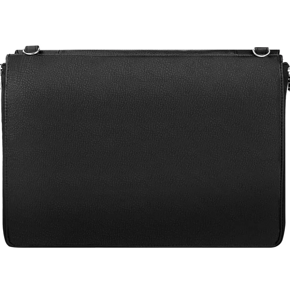 Lencca Axis 15.4" Canvas Laptop Bag, TSA Checkpoint Friendly, Black (LENLEA322)