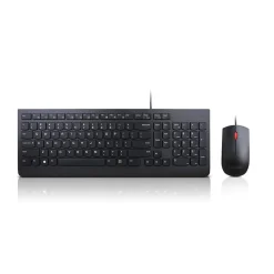 Lenovo Essential Wired Combo Ergonomic Keyboard and Mouse, Black (4X30L79883)