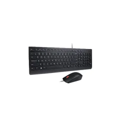 Lenovo Essential Wired Combo Ergonomic Keyboard and Mouse, Black (4X30L79883)
