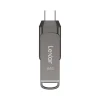 Lexar JumpDrive D400 Dual 64GB USB 3.1 Flash Drive, Titanium (LJDD400-64G-BNU)