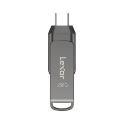Lexar JumpDrive D400 Dual 256GB USB 3.1 Type-C Flash Drive, Gray (LJDD400256G-BNQNU)
