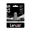 Lexar JumpDrive D400 Dual 512GB USB 3.2 Type-C/Type-A Flash Drive, Gray (LJDD400-512G-BNQNU)