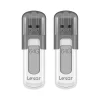 Lexar JumpDrive V100 64GB USB 3.0 Flash Drive, Gray, 2/Pack (LJDV100-64GABNAC2)
