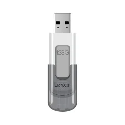 Lexar JumpDrive V100 128GB USB 3.0 Flash Drive, Gray, 2/Pack (LJDV100128G-B2HNU)