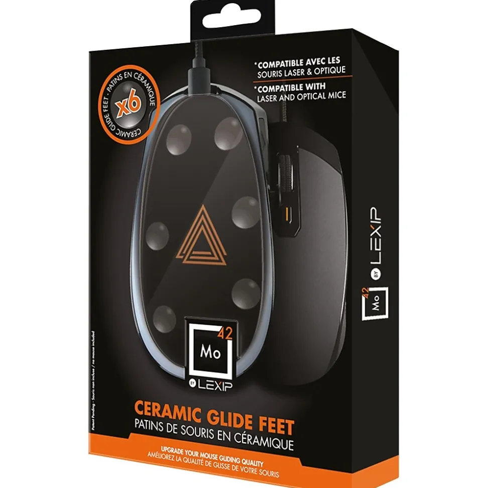 Lexip JVAPCM00434 Mouse Ceramic Glide Feet Mo42, Black