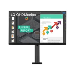 LG Ergo 27BN88Q-B 27" LED Monitor, Black Texture
