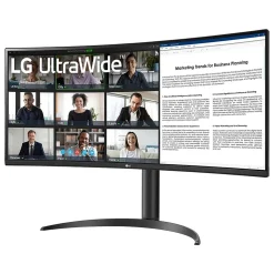 LG UltraWide 34" Curved 100 Hz LCD Monitor, Black (34BR55QC-B)
