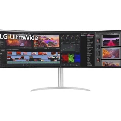 LG UltraWide 49" Curved Nano IPS Monitor, Black Glossy/Silver Texture (49BQ95C-W)