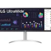 LG Ultrawide 34" Flat FHD IPS 100 Hz LCD Monitor with Built-In Universal Docking Station, White/Silver Pearl (34BQ650-W)