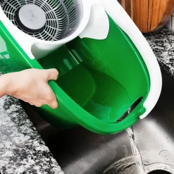 Libman Tornado Microfiber Spin Mop & Bucket, Green/White (1283001)