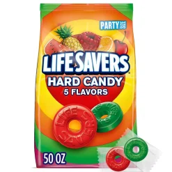 Life Savers 5 Flavors Hard Candy, Party Size, 50 oz., 376 Pieces (WMW28098)