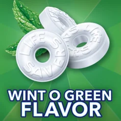 LIFE SAVERS Wint-O-Green Individually Wrapped Breath Mints, 2.5 lb. Stand-up Bag (LEFEWINT6)