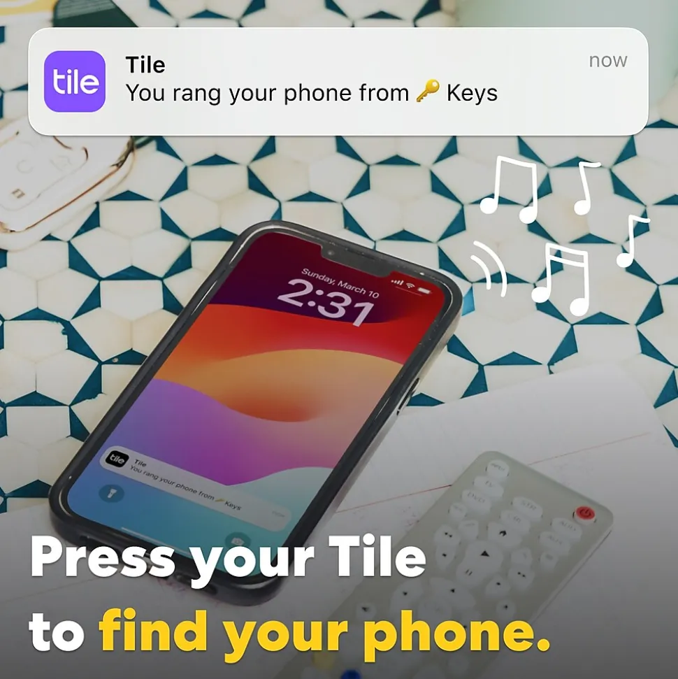 Life360 Tile Sticker Bluetooth Tracker, Black (RE-63011)