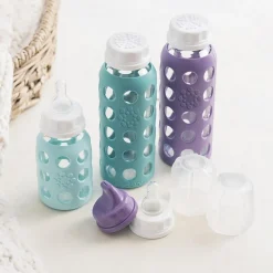 Lifefactory Baby Water Bottle, Assorted Colors, 9 oz. (LF120407C4)