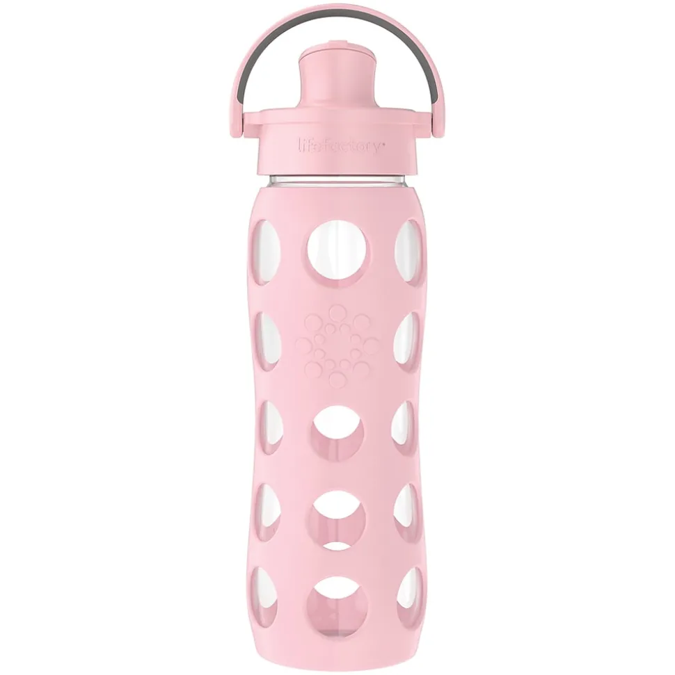 Lifefactory Glass Water Bottle, 22 oz., Desert Rose (LIFLG4321MDR4)
