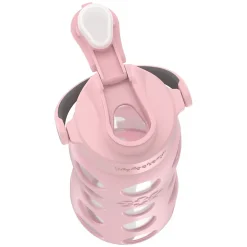 Lifefactory Glass Water Bottle, 22 oz., Desert Rose (LIFLG4321MDR4)