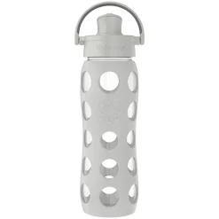 Lifefactory Glass Water Bottle, 22 oz., Cool Gray (LIFLG4321MCG4)