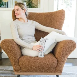 Lifefactory Glass Water Bottle, 22 oz., Cool Gray (LIFLG4321MCG4)