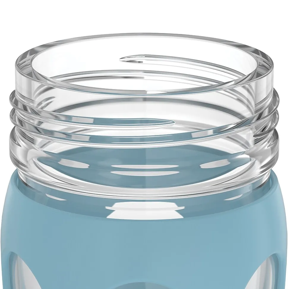Lifefactory Glass Water Bottle, 22 oz., Denim (LIFLG4321MDE4)