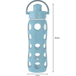 Lifefactory Glass Water Bottle, 22 oz., Denim (LIFLG4321MDE4)