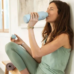 Lifefactory Stainless Steel Double Wall Insulated Water Bottle, 32 oz., Mint (LIFLS365MMI4)