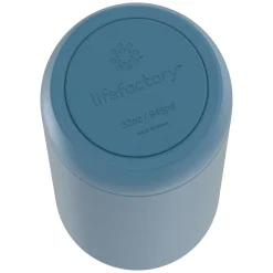 Lifefactory Stainless Steel Double Wall Insulated Water Bottle, 32 oz., Dark Denim (LIFLS365MDD4)