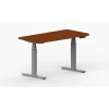 LifeFlo Ergonomics Height Adjustable Desk, 36" W x 24" D x 1 1/8" Thick. Double Column. Cherry. (LFO-3624-E2-CH)