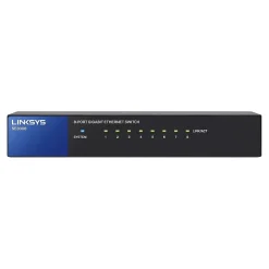 Linksys 8-Port Gigabit Ethernet Unmanaged Switch, Black (SE3008)