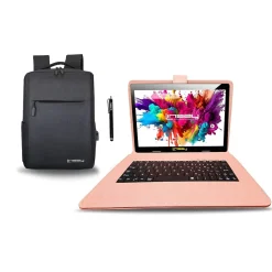 LINSAY 10.1" OCTA CORE Android 13 Tablet Bundle with Keyboard Case Backpack and Pen, 128GB (F10XIPGCLOPEABA)