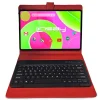 LINSAY 12" Octa Core Tablet, 8GB RAM, 256GB Storage, Android 14, Bundled with Red Style Keyboard