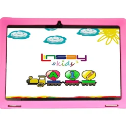 Linsay 10.1" Tablet with Case, WiFi, 2GB RAM, 64GB Storage, Android 13, Black/Pink (F10IPKIDSP)