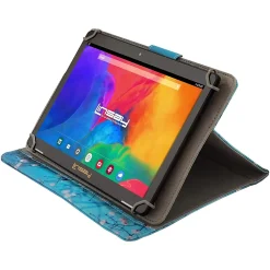 Linsay 10.1" Tablet with Flowers Marble Case, 2GB RAM, 64GB Storage, Android 13, Black (F10IPCMF)