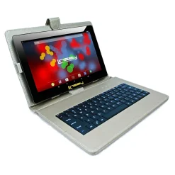 LINSAY F10 Series 10.1" Tablet, WiFi, 2GB RAM, 64GB Storage, Android 13, Black w/Silver Keyboard (F10XIPSBDS)