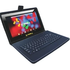 LINSAY F10 Series 10.1" Tablet, WiFi, 2GB RAM, 64GB Storage, Android 13, Black w/Black Keyboard (F10XIPSBK)