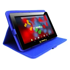 Linsay F10 Series 10.1" Tablet with Blue Leather Case, WiFi, 2GB RAM, 64GB Storage, Android 13 (F10XIPSBCBLUE)