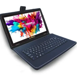 Linsay Octa Core 10.1" Tablet, 4GB RAM, 128GB Storage, Android 13, Bundled with Black Keyboard and Stylus Pen