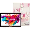 Linsay Octa Core 10.1" Tablet, 4GB RAM, 128GB Storage, Android 13, Bundled with Unicorn Shape Case and Stylus Pen