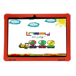 Linsay Octa Core 10.1" Tablet, 4GB RAM, 128GB Storage, Android 13, Bundled with Red Kids Case