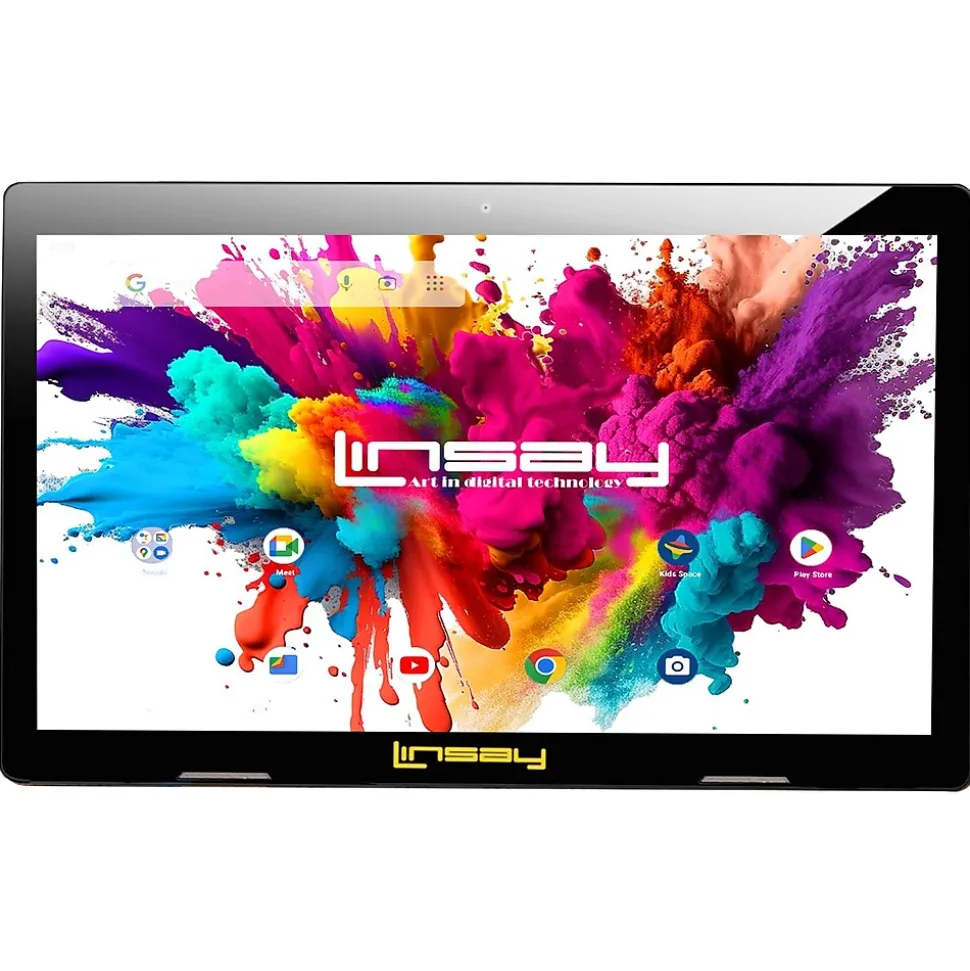 LINSAY 10.1"OCTA CORE 128GB Storage Android 13 Tablet with Tree Marble Case snd Pen Stylus